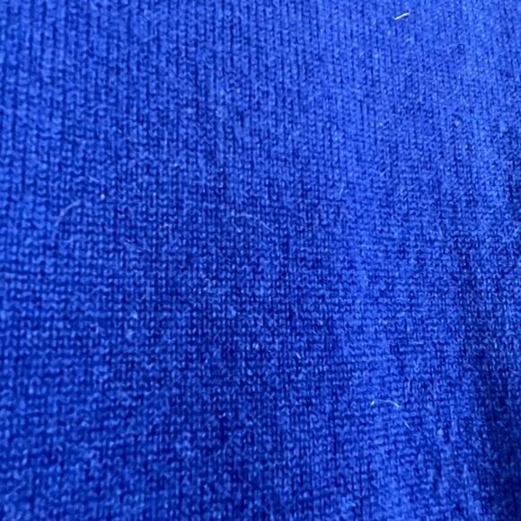 Aqua Sweater Womens Size Small Cashmere Exposed Seam Blue Pullover High Low - Picture 5 of 11